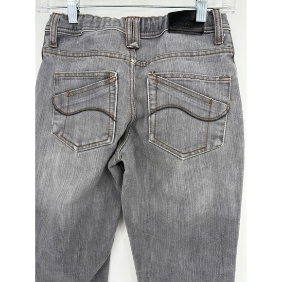 Boys Lee Dungarees Gray Adjustable Waist Skinny Jeans Size 14R Grunge School Y2K - Picture 6 of 9
